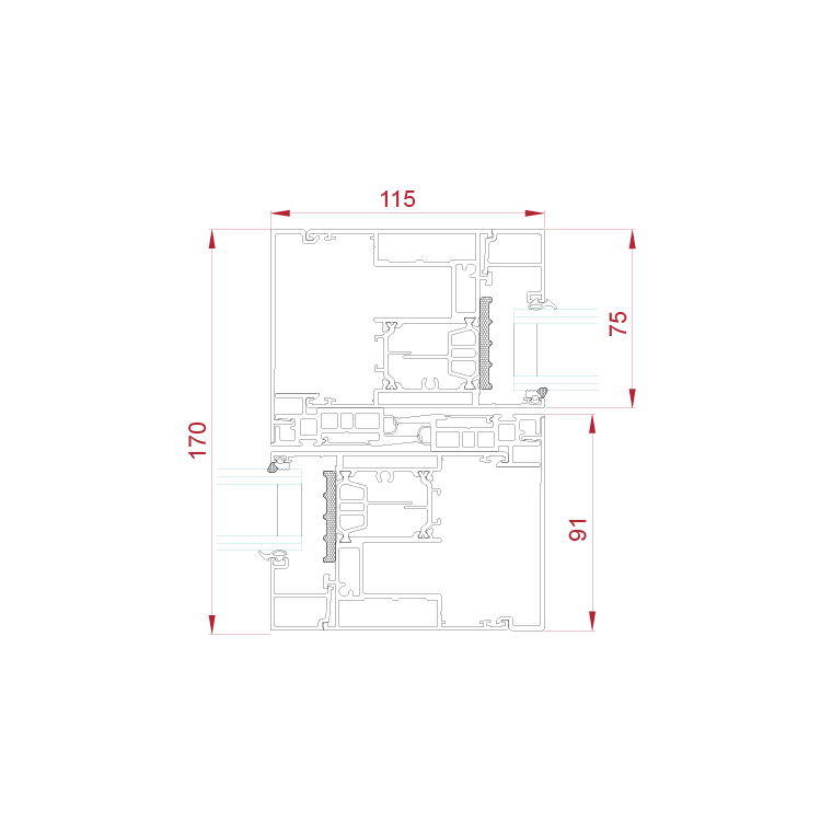 Nodo centrale standard alu slide 170a