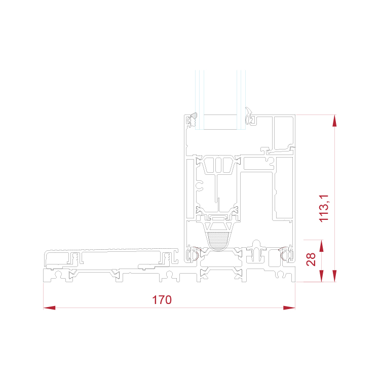 Soglia ribassata alu slide 170a