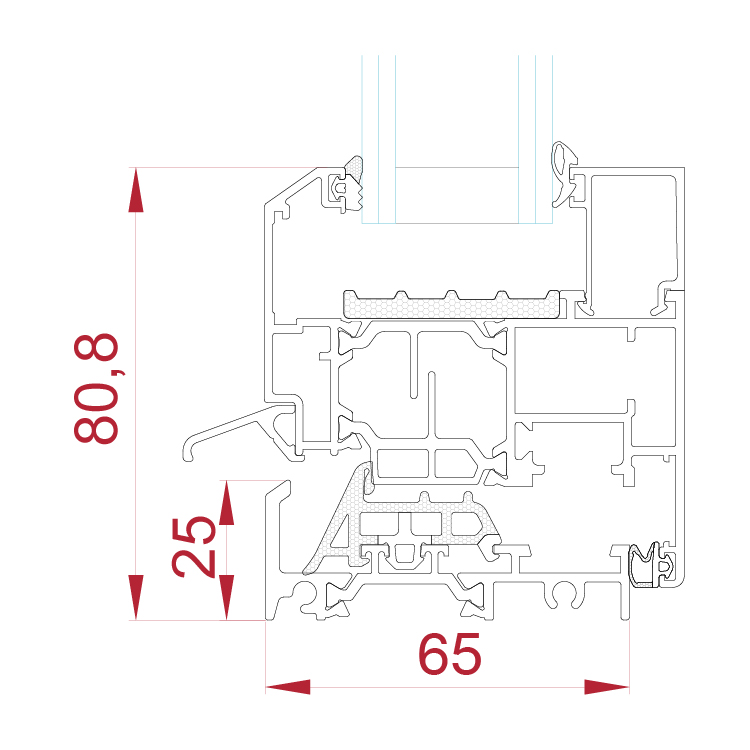 Soglia ribassata alu start 65s