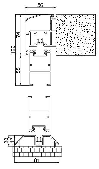 Slide Soglia incassata e binario singolo